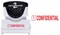 ACCUSTAMP2 Message Stamp, 1-color, Pre-inked, CONFIDENTIAL, 1-5/8" x 1/2" impression size, Red Message and Symbol